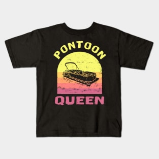 Pontoon Queen coloured design Kids T-Shirt